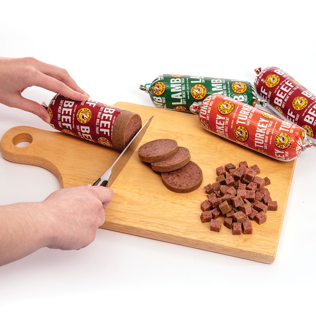 Meat Roll Being Sliced and Diced