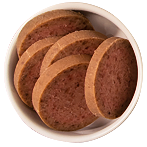 bowl of sliced meat roll